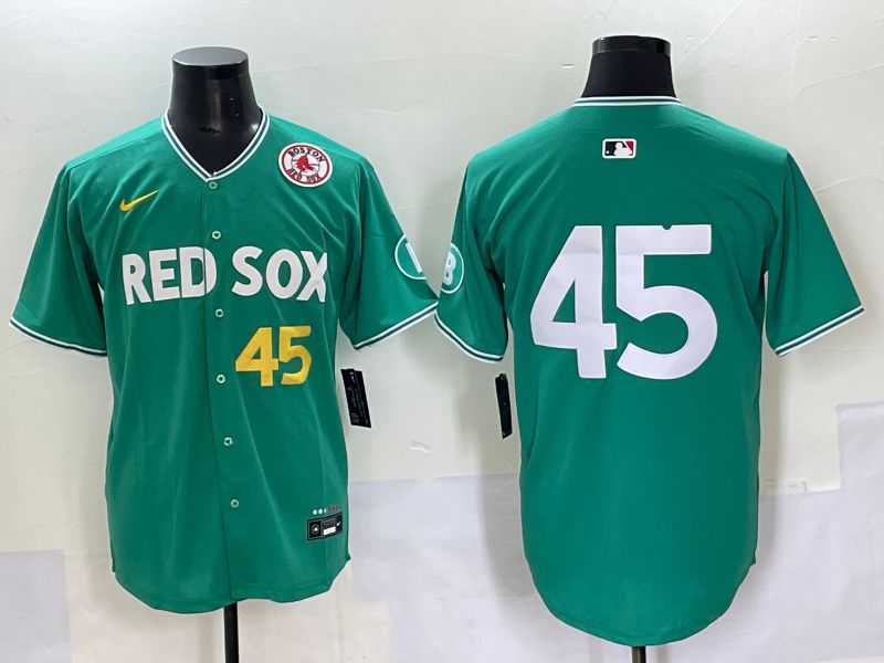 Men 2025 Boston Red Sox #45 No Name Dark Green Joint Name Nike MLB Jersey style 6->boston red sox->MLB Jersey
